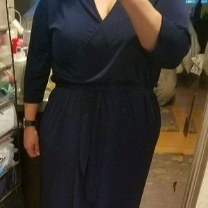 Macy's New York woman Navy blue maxi dress